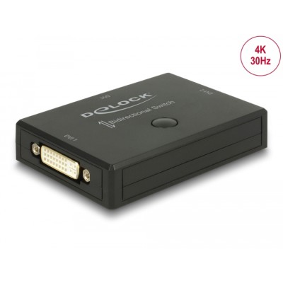 Delock DVI 2 - 1 Switch bidirectional 4K 30 Hz