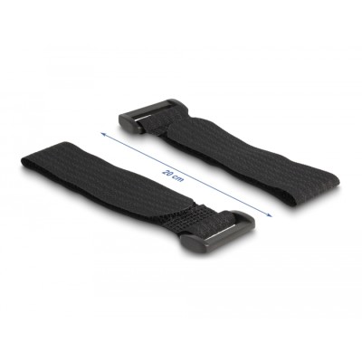 Delock Hook-and-loop pad self-adhesive with hook-and-loop cable tie set 10 pieces black 2