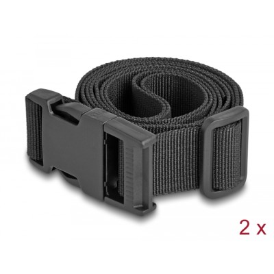 Delock Luggage Strap adjustable 1.5 m black 2 pcs