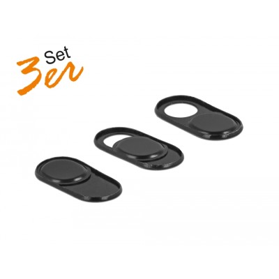 Delock Webcam Cover for Laptop, Tablet and Smartphone 3 pack
