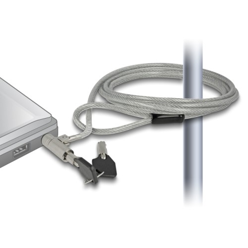 Navilock Laptop Security Cable with Key Lock for Kensington slot 3 x 7 mm