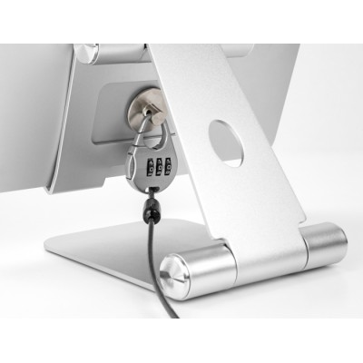 Navilock Security cable for tablets and smartphones with combination lock and steel plate with adhesive pad 2