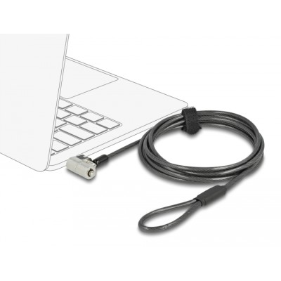 Navilock Laptop Security Cable with 3 lockheads for Kensington, Noble Wedge and Nano slot 2