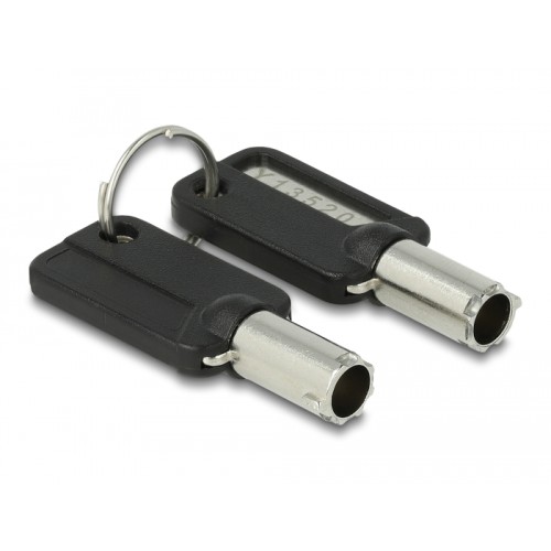 Navilock Laptop Security Cable with 3 lockheads for Kensington, Noble Wedge and Nano slot