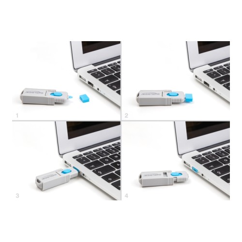 Delock USB Port Blocker Set for USB Type-A female port 5 pieces + Lock tool