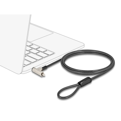 Navilock Laptop Security Cable with Key Lock for Kensington slot 3 x 7 mm or Nano slot 2.5 x 6 mm - Slim