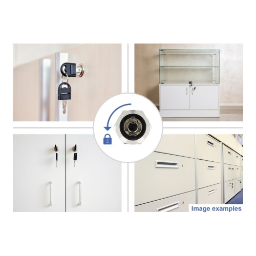 Navilock Cylinder Lever Lock for equipment cabinets with key - 13 mm / 0-(-90)