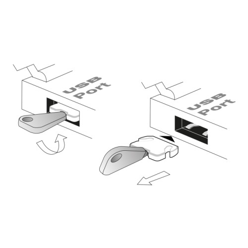 10 Port Blocker for USB Type-A female port for Delock item 20648