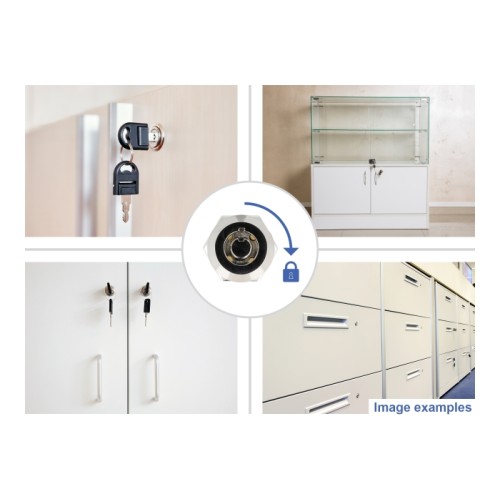 Navilock Cylinder lever lock for equipment cabinets with key - 13 mm / 0-90