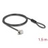 Navilock Laptop Security Cable with Key Lock for standard Kensington slot - short locking head