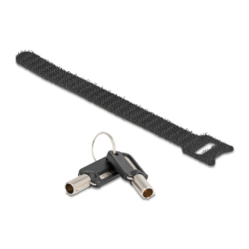 Navilock Laptop Security Cable with Key Lock for standard Kensington slot - short locking head