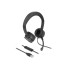 Delock USB Stereo Headset with Cable Remote Control and Quick-Mute Button for PC and Laptop