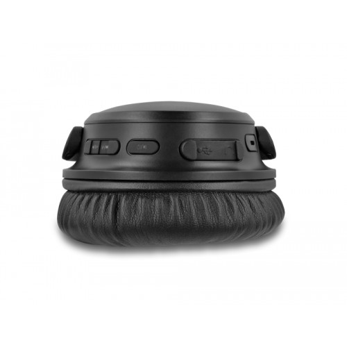 Delock Bluetooth 5.0 Headphones Over-Ear foldable with integrated Microphone and intense Bass, up to 20 hours playback time