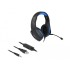 Delock Gaming Headset Over-Ear with 3.5 mm Stereo jack and blue LED light for PC, Laptop and Game Consoles