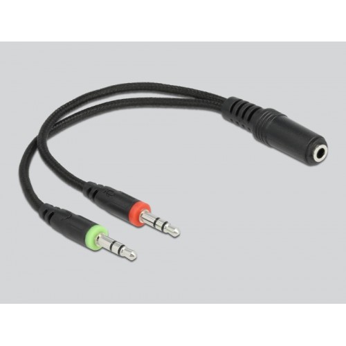 Delock Gaming Headset Over-Ear with 3.5 mm Stereo jack and blue LED light for PC, Laptop and Game Consoles