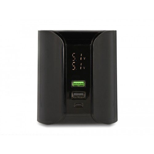 Delock USB and Wireless Charger 1 x USB Type-C™ PD + 2 x USB Type-A with 58 W