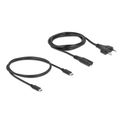 Delock USB GaN Charger 2 x USB Type-C™ PD 3.0 with 65 W including power adapter for EU / US / UK