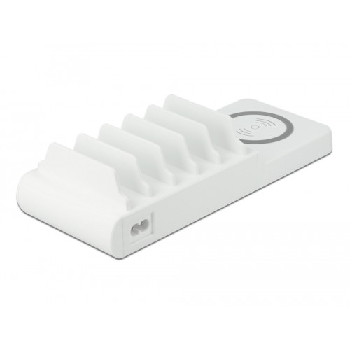 Delock USB and Wireless Charger 2 x USB Type-C™ PD + 3 x USB Type-A with 110 W