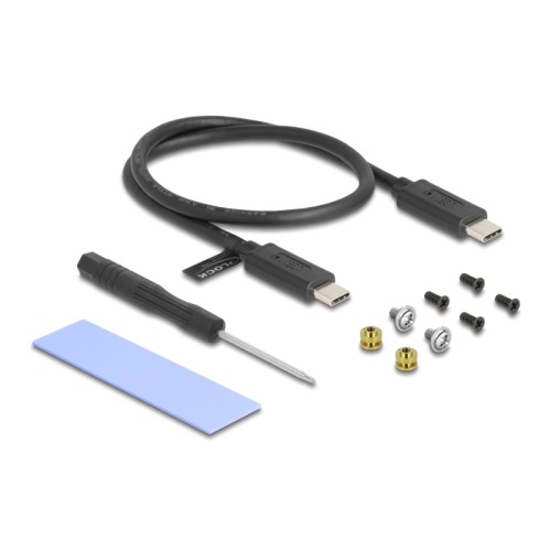 Delock External USB Type-C™ Combo Enclosure for M.2 NVMe PCIe or SATA SSD