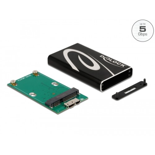 Delock External Enclosure SuperSpeed USB for mSATA SSD