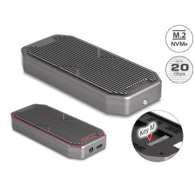Delock External Gaming Enclosure for M.2 NVMe PCIe SSD with SuperSpeed USB 20 Gbps (USB 3.2 Gen 2x2) USB Type-C™ female and RGB 