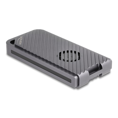 Delock USB 40 Gbps Enclosure for 1 x M.2 NVMe SSD in Gaming Style with LED and Fan - tool free