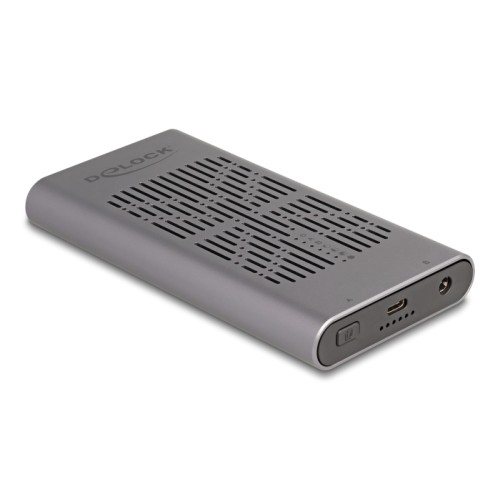 Delock External USB 20 Gbps Enclosure for 2 x M.2 NVMe PCIe SSD with USB Type-C™ female and Clone function