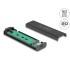 Delock External USB Type-C™ 20 Gbps Combo Enclosure for M.2 NVMe PCIe or SATA SSD - tool free