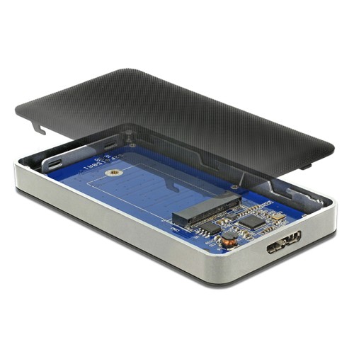 Delock External Enclosure M.2 Key B 42 mm SSD  USB 3.0 Type Micro-B female with encryption function
