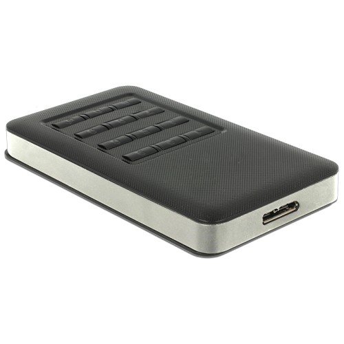 Delock External Enclosure M.2 Key B 42 mm SSD  USB 3.0 Type Micro-B female with encryption function