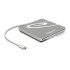 Delock External Enclosure for 5.25″ Slot-in Slim SATA Drives 9.5 / 12.7 mm to USB Type-C™ male silver