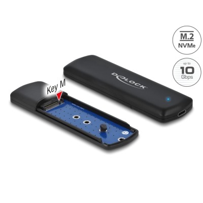 Delock External Enclosure for M.2 NVMe PCIe SSD with USB Type-C™ female - tool free