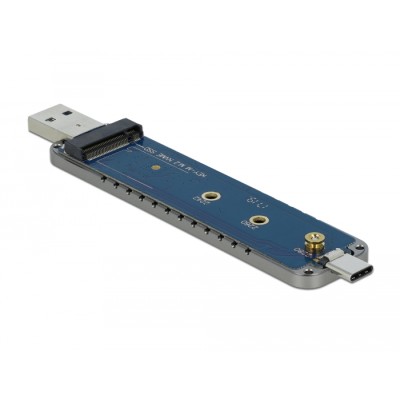 Delock External Enclosure for M.2 NVME PCIe SSD with USB Type-C™ and Type-A male 2