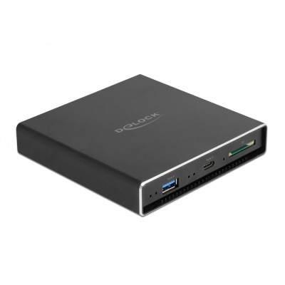 Delock External Enclosure for 2.5″ SATA HDD / SSD with additional USB Type-C™ and Type-A Port and SD Slot 2