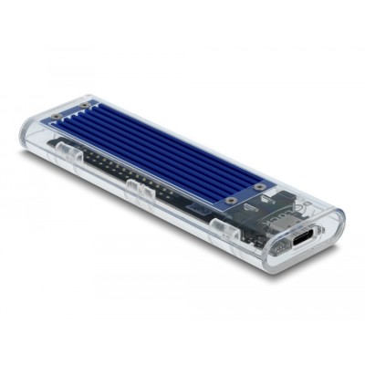 Delock External Enclosure for M.2 NVME PCIe SSD with USB Type-C™ female transparent 2