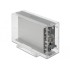 Delock External Dual Enclosure for 2 x 3.5″ SATA HDD with USB Type-C™ female transparent - tool free