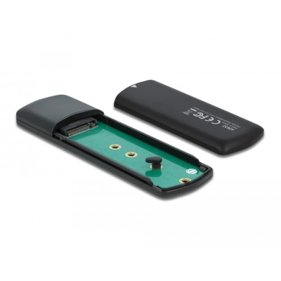 Delock External USB Type-C™ Combo Enclosure for M.2 NVMe PCIe or SATA SSD - tool free 2