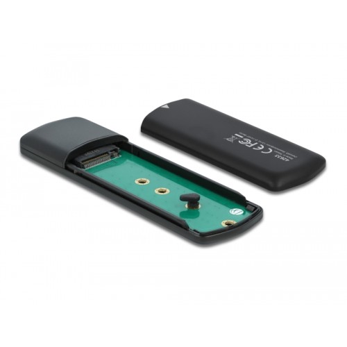 Delock External USB Type-C™ Combo Enclosure for M.2 NVMe PCIe or SATA SSD - tool free