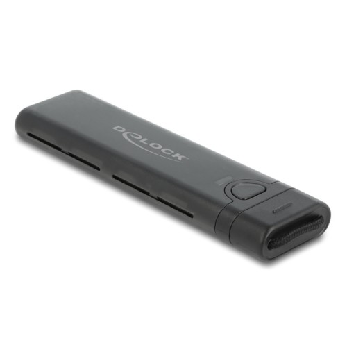 Delock External USB Type-C™ Combo Enclosure for M.2 NVMe PCIe or SATA SSD - tool free
