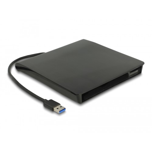 Delock External Enclosure for 5.25″ Slim SATA Drives 12.7 mm to SuperSpeed USB 5 Gbps Type-A male