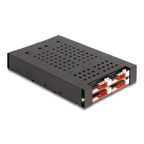 Delock 3.5″ Mobile Rack for 4 x M.2 NVMe SSD with Slim SAS SFF-8654 connector