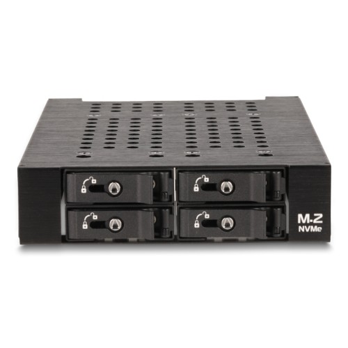Delock 3.5″ Mobile Rack for 4 x M.2 NVMe SSD with Slim SAS SFF-8654 connector