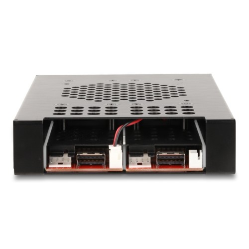 Delock 3.5″ Mobile Rack for 2 x M.2 NVMe SSD with Slim SAS SFF-8654 connector