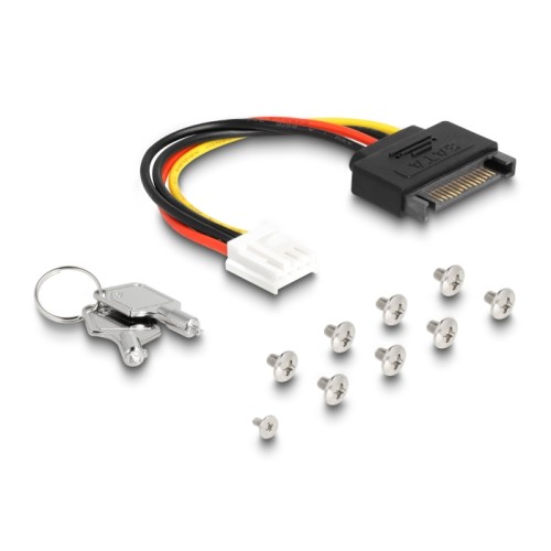 Delock Slim Bay Mobile Rack for 4 x M.2 NVMe SSD with Slim SAS SFF-8654 connector