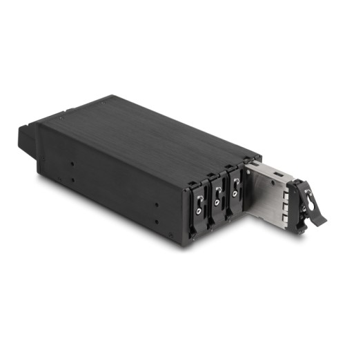 Delock Slim Bay Mobile Rack for 4 x M.2 NVMe SSD with Slim SAS SFF-8654 connector