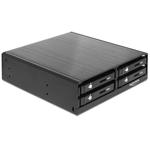 Delock 5.25″ Mobile Rack for 4 x 2.5″ SATA HDD / SSD