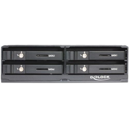 Delock 5.25″ Mobile Rack for 4 x 2.5″ SATA HDD / SSD