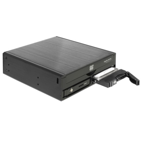 Delock 5.25″ Mobile Rack for 1 x 5.25″ Slim Drive + 2 x 2.5″ SATA HDD / SSD