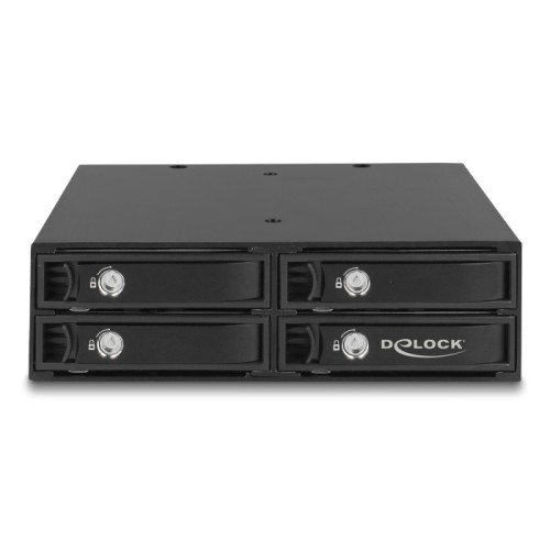 Delock 5.25″ Mobile Rack for 4 x 2.5″ SATA / SAS HDD / SSD 12 Gb/s