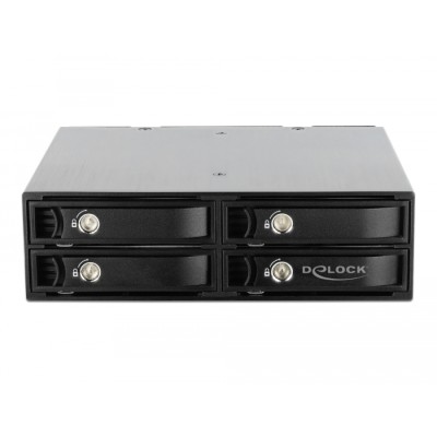 Delock 5.25″ Mobile Rack for 4 x 2.5″ U.2 NVMe SSD with lockable Trays 2